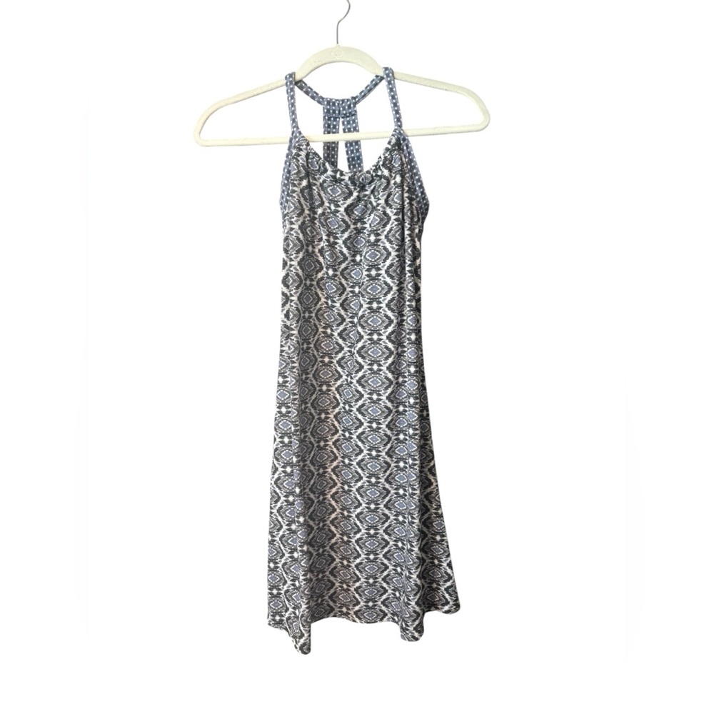 Prana Black and White Printed Midi Dress
